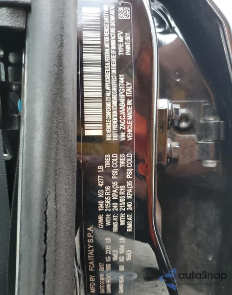 2017 Jeep Renegade Sport из США, поврежденный, VIN ZACCJAAB4HPG17441